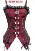 Corset Corselet Underbust Gotico Arara Virtual Frete Gratis