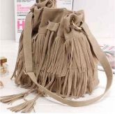 Bolsa Camurça Com Franja