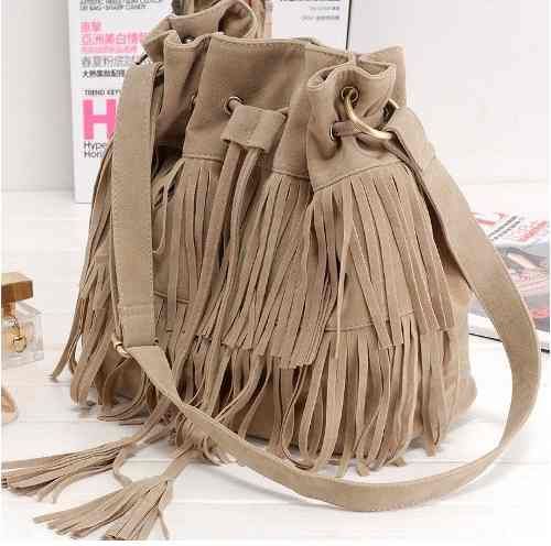 Bolsa Camurça Com Franja