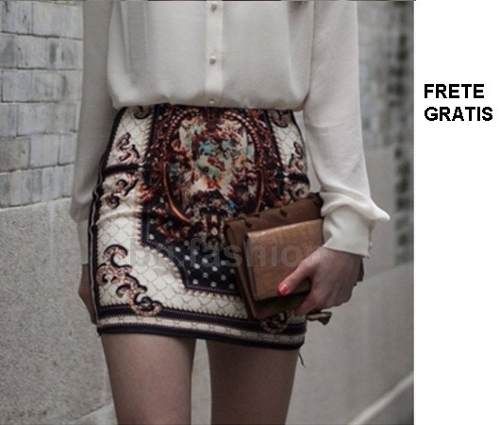 Mini Saia Etnica Arara Virtual Frete Gratis