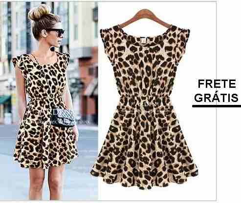 Vestido Vestidinho Onça Oncinha Arara Virtual Frete Gratis